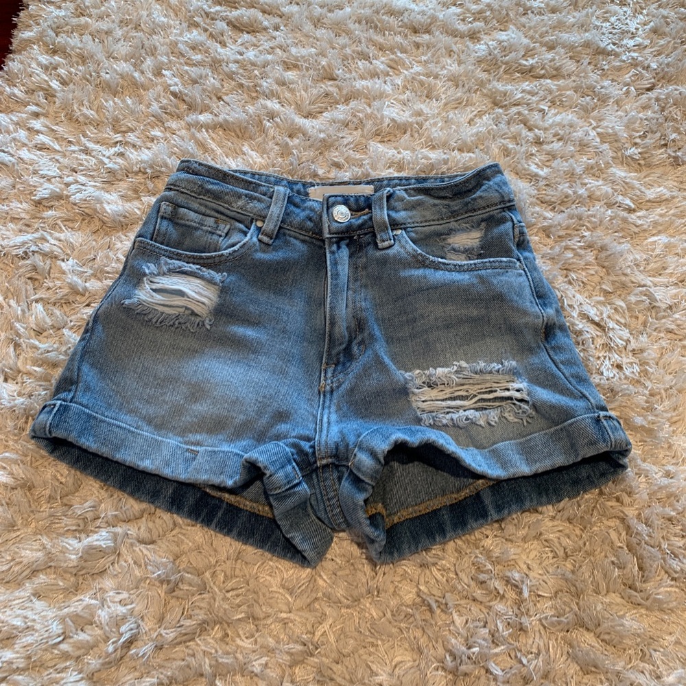 Pacsun Ripped Jean Mom Shorts
